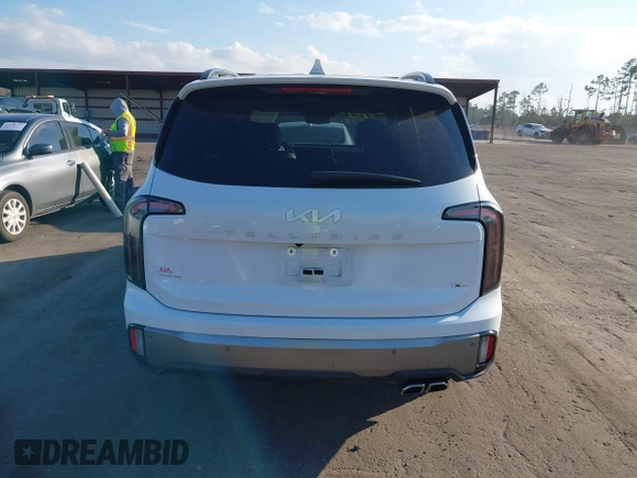 2023 Kia Telluride SX Prestige X-Pro with VIN 5XYP5DGC6PG351443, listed as a IAAI auction lot 41548694 with 32,665 mi miles and . Bid and sale history available at DreamBid. Image 16.