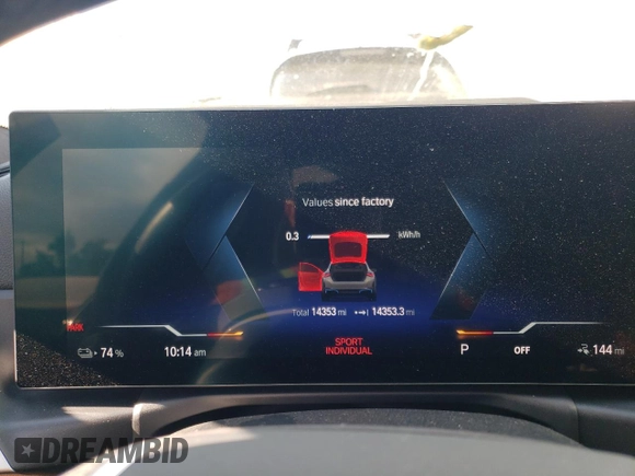 2022 BMW i4 eDrive40 z VIN WBY73AW02NFN19797, wystawiony jako Copart lot #72844893 z przebiegiem 14 353 mil mil oraz . Historia ofert i sprzedaży dostępna na DreamBid. Obrazek 9.