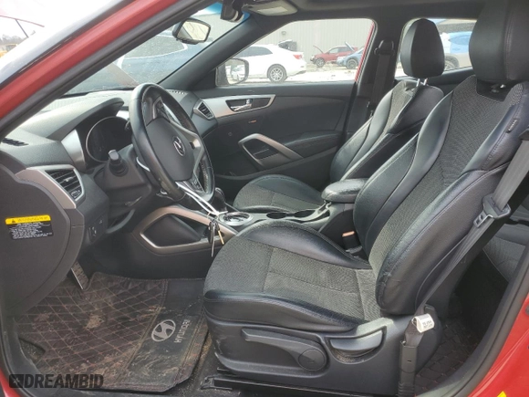 2016 Hyundai Veloster with VIN KMHTC6ADXGU251048, listed as a Copart auction lot 47014625 with 85,444 mi miles and Salvage Title. Bid and sale history available at carsss.com. Image 7.