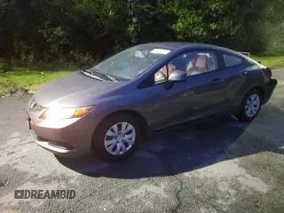 2012 Honda Civic Cpe LX with VIN 2HGFG3B56CH547808, listed as a Copart auction lot 74896044 with 114,041 mi miles and Salvage Title. Bid and sale history available at carsss.com. Image 1.
