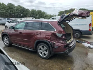 2016 Toyota Highlander Hybrid Limited with VIN 5TDDCRFH5GS014218, listed as a Copart auction lot 71831924 with 128,058 mi miles and Salvage Title. Bid and sale history available at carsss.com. Image 2.