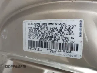 2000 Toyota Sienna LE z VIN 4T3ZF13C1YU211572, wystawiony jako IAAI lot #41724715 z przebiegiem 265 622 mil mil oraz . Historia ofert i sprzedaży dostępna na DreamBid. Obrazek 9.