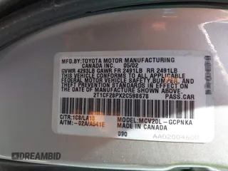 2002 Toyota Solara SE с VIN 2T1CF28PX2C598678, выставлен на аукционе IAAI как лот 42532291 с пробегом 379 502 миль миль и . История ставок и продаж доступна на DreamBid. Изображение 9.