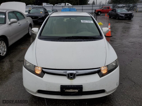 2006 Honda Civic Hybrid with VIN JHMFA36266S022744, listed as a Copart auction lot 46477315 with NaN miles and Salvage Title. Bid and sale history available at carsss.com. Image 5.