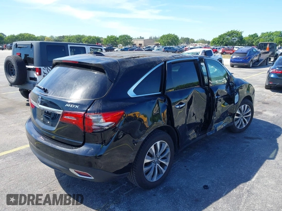 2016 Acura MDX w/Tech with VIN 5FRYD3H4XGB011596, listed as a IAAI auction lot 41692631 with 43,615 mi miles. Bid and sale history available at carsss.com. Image 19.