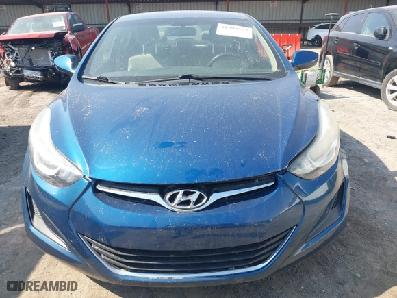 2014 Hyundai Elantra SE with VIN KMHDH4AEXEU044207, listed as a IAAI auction lot 41793567 with 85,102 mi miles. Bid and sale history available at carsss.com. Image 6.