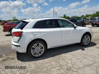 2018 Audi Q5 Premium Plus with VIN WA1BNAFY9J2240760, listed as a Copart auction lot 57845134 with 0 mi miles and Salvage Title. Bid and sale history available at carsss.com. Image 3.