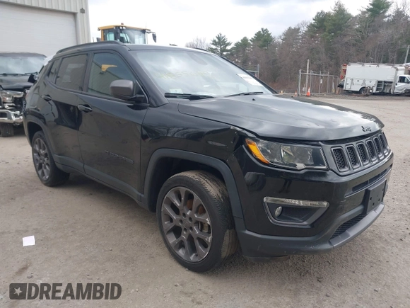 2021 Jeep Compass 80th Anniversary with VIN 3C4NJDEB1MT583160, listed as a IAAI auction lot 41855685 with 94,936 mi miles and . Bid and sale history available at DreamBid. Image 1.