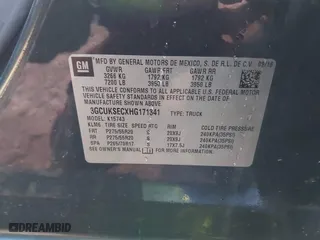 2017 Chevrolet Silverado 1500 LTZ with VIN 3GCUKSECXHG171341, listed as a IAAI auction lot 41630844 with 123,459 mi miles. Bid and sale history available at carsss.com. Image 9.
