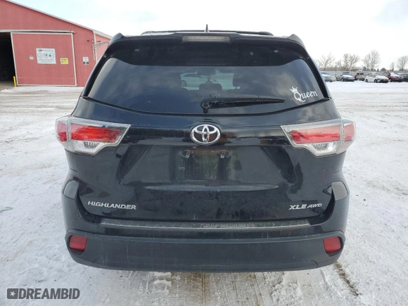 2015 Toyota Highlander XLE with VIN 5TDJKRFH9FS187342, listed as a Copart auction lot 41741355 with 121,448 mi miles and Salvage Title. Bid and sale history available at carsss.com. Image 6.