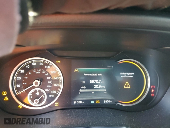 2023 Genesis G70 2.0T with VIN KMTG34TA5PU132838, listed as a Copart auction lot 85335444 with 5,970 mi miles and Salvage Title. Bid and sale history available at DreamBid. Image 9.