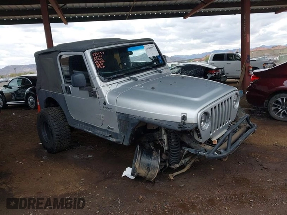 2006 Jeep Wrangler Sport with VIN 1J4FA49S46P748604, listed as a IAAI auction lot 41788157 with 128,249 mi miles. Bid and sale history available at carsss.com. Image 1.
