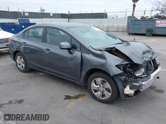 2013 Honda Civic LX with VIN 19XFB2F59DE232287, listed as a IAAI auction lot 42068594 with 132,231 mi miles and . Bid and sale history available at DreamBid. Image 1.