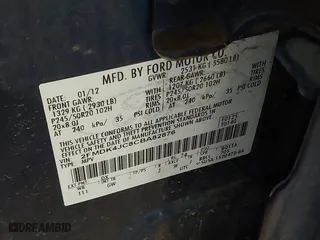 2012 Ford Edge SEL with VIN 2FMDK4JC8CBA82876, listed as a IAAI auction lot 41835389 with 114,954 mi miles. Bid and sale history available at carsss.com. Image 9.
