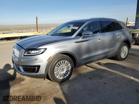 2020 Lincoln Nautilus Standard with VIN 2LMPJ6J92LBL20368, listed as a Copart auction lot 46253285 with 20,493 mi miles and Salvage title. Bid and sale history available at DreamBid. Image 1.