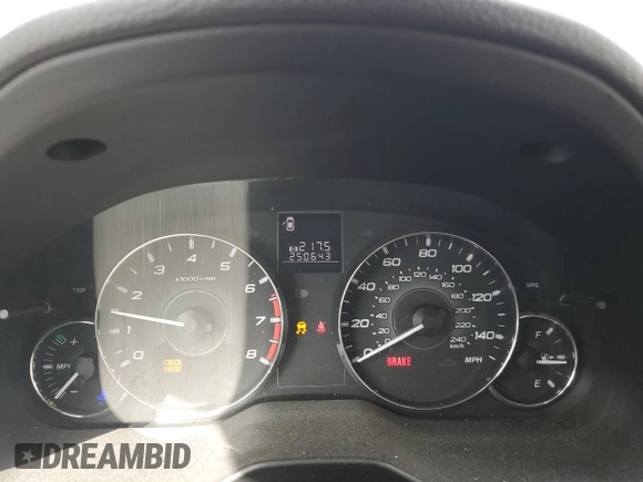 2012 Subaru Legacy 2.5i with VIN 4S3BMAA67C1014420, listed as a Copart auction lot 50129275 with 250,643 mi miles and Salvage title. Bid and sale history available at DreamBid. Image 9.