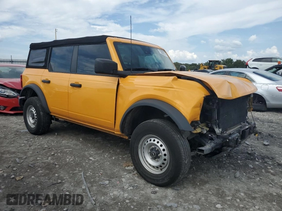 2022 Ford Bronco with VIN 1FMDE5BHXNLB40934, listed as a Copart auction lot 70828274 with 69,791 mi miles and Salvage Title. Bid and sale history available at carsss.com. Image 4.