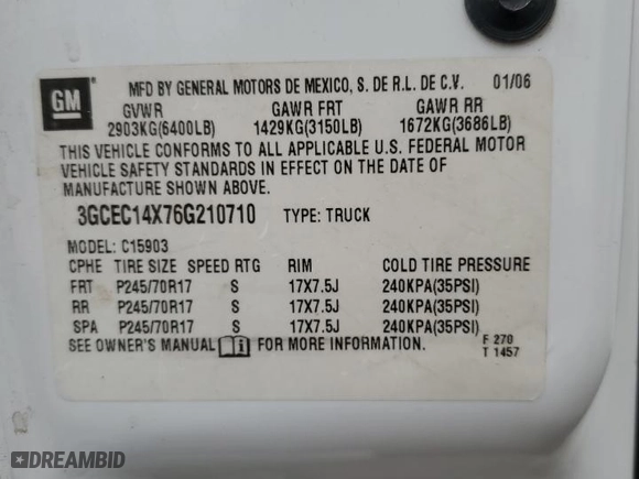 2006 Chevrolet Silverado 1500 Work Truck with VIN 3GCEC14X76G210710, listed as a Copart auction lot 43187315 with 245,881 mi miles and Clean Title. Bid and sale history available at carsss.com. Image 12.