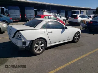 2001 Mercedes-Benz SLK-Class with VIN WDBKK65F41F235419, listed as a Copart auction lot 77407374 with 79,238 mi miles and Salvage Title. Bid and sale history available at carsss.com. Image 3.