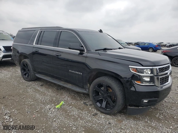 2019 Chevrolet Suburban LT with VIN 1GNSKHKC4KR243258, listed as a Copart auction lot 43746055 with 91,547 mi miles and Salvage Title. Bid and sale history available at carsss.com. Image 4.