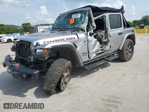 2018 Jeep Wrangler Unlimited Rubicon with VIN 1C4HJXFG4JW236436, listed as a Copart auction lot 60782365 with Not provided miles and Salvage title. Bid and sale history available at DreamBid. Image 1.