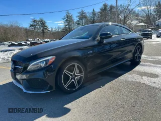 2018 Mercedes-Benz C 43 AMG with VIN WDDWJ6EB7JF625181, listed as a Copart auction lot 45785305 with 163,082 mi miles and Clean Title. Bid and sale history available at carsss.com. Image 1.