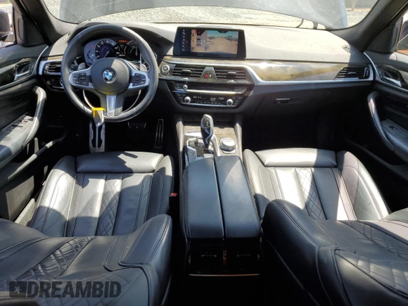 2019 BMW 5 Series 530e with VIN WBAJA9C56KB398509, listed as a Copart auction lot 53948875 with 22,670 mi miles and Salvage title. Bid and sale history available at DreamBid. Image 8.