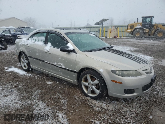 2007 Mazda 6 S Sport VE with VIN 1YVHP80D375M12226, listed as a Copart auction lot 51972495 with 124,787 mi miles and Salvage Title. Bid and sale history available at DreamBid. Image 4.
