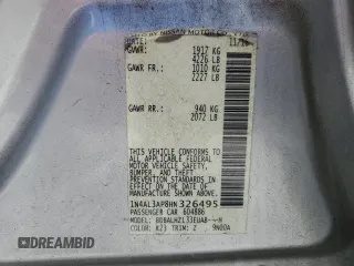 2017 Nissan Altima SR with VIN 1N4AL3AP8HN326495, listed as a Copart auction lot 61350135 with 106,159 mi miles and Salvage title. Bid and sale history available at DreamBid. Image 12.