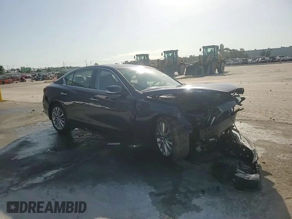 2022 Infiniti Q50 Luxe z VIN JN1EV7BP4NM311315, wystawiony jako Copart lot #57082775 z przebiegiem 23 239 mil mil oraz Nie do naprawy • Non repairable. Historia ofert i sprzedaży dostępna na DreamBid. Obrazek 14.