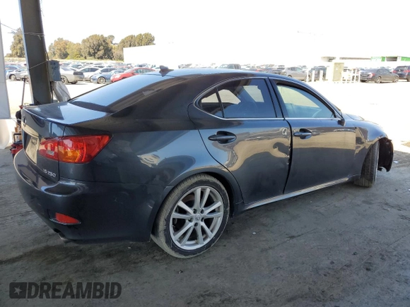 2007 Lexus IS with VIN JTHBK262072035433, listed as a Copart auction lot 54984355 with 15,074 mi miles and Salvage Title. Bid and sale history available at carsss.com. Image 3.