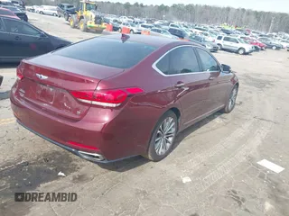 2015 Hyundai Genesis 3.8L with VIN KMHGN4JE0FU043557, listed as a IAAI auction lot 41599737 with 97,815 mi miles. Bid and sale history available at carsss.com. Image 4.