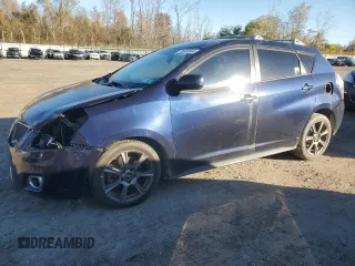 2009 Pontiac Vibe with VIN 5Y2SM67069Z401681, listed as a Copart auction lot 76338944 with 191,368 mi miles and Salvage Title. Bid and sale history available at carsss.com. Image 1.