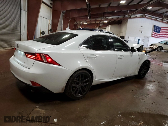 2014 Lexus IS 250 with VIN JTHBF1D2XE5042841, listed as a Copart auction lot 80732934 with 155,045 mi miles and Salvage Title. Bid and sale history available at carsss.com. Image 3.