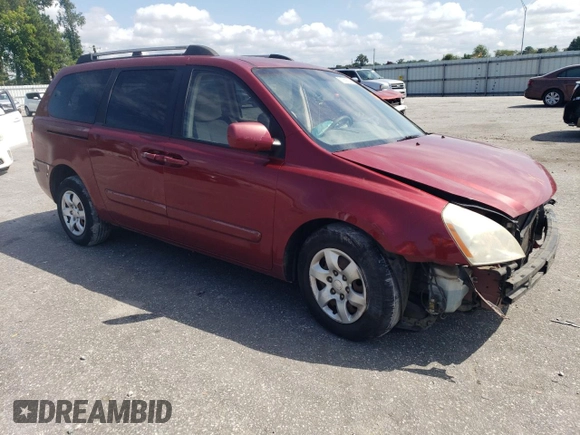 2007 Kia Sedona EX with VIN KNDMB233976117306, listed as a Copart auction lot 71989024 with 234,352 mi miles and Salvage Title. Bid and sale history available at carsss.com. Image 4.