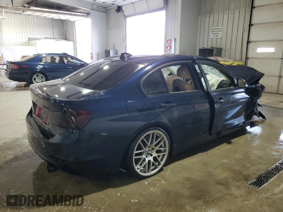 2013 BMW 3 Series 335i with VIN WBA3A9C57DF476154, listed as a Copart auction lot 50139945 with 0 mi miles and Salvage Title. Bid and sale history available at carsss.com. Image 3.