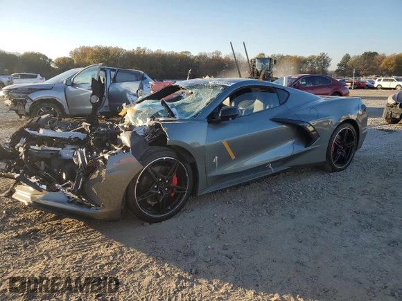 2022 Chevrolet Corvette 2LT with VIN 1G1YB2D49N5109954, listed as a Copart auction lot 82520864 with 44,566 mi miles and Salvage Title. Bid and sale history available at carsss.com. Image 1.