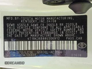 2008 Toyota Avalon XL with VIN 4T1BK36B88U306912, listed as a IAAI auction lot 41981473 with 148,461 mi miles. Bid and sale history available at carsss.com. Image 9.