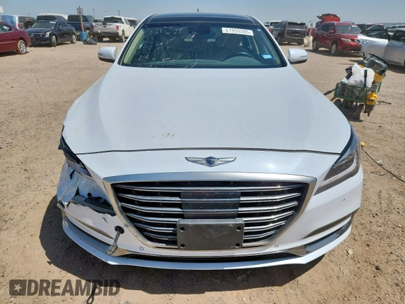 2018 Genesis G80 3.8L with VIN KMHGN4JE6JU216605, listed as a Copart auction lot 61950305 with 34,919 mi miles and Salvage title. Bid and sale history available at DreamBid. Image 5.