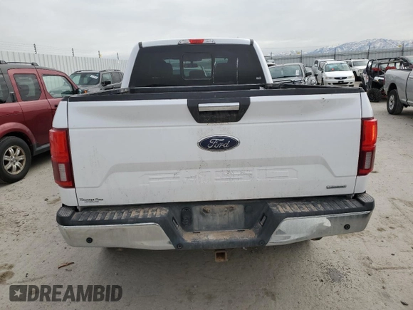 2020 Ford F-150 XL with VIN 1FTFW1E44LKE95435, listed as a Copart auction lot 50141445 with 258,266 mi miles and Salvage Title. Bid and sale history available at carsss.com. Image 6.