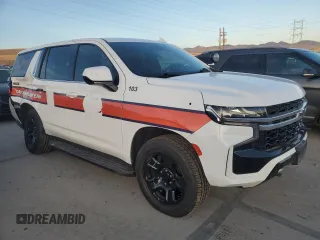 2021 Chevrolet Tahoe Commercial with VIN 1GNSKLED1MR360113, listed as a Copart auction lot 49041495 with 72,136 mi miles and Salvage title. Bid and sale history available at DreamBid. Image 4.