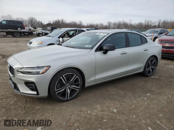 2019 Volvo S60 R-Design with VIN 7JRA22TM8KG016709, listed as a Copart auction lot 39837263 with 36,825 mi miles. Bid and sale history available at carsss.com. Image 1.