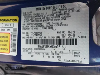 2015 Ford Fusion SE with VIN 3FA6P0H75FR265714, listed as a IAAI auction lot 42526888 with 143,154 mi miles and . Bid and sale history available at DreamBid. Image 9.