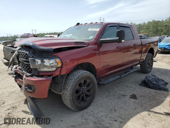 2022 Ram 2500 Big Horn with VIN 3C6UR5MLXNG309851, listed as a Copart auction lot 56697425 with 59,614 mi miles and Salvage title. Bid and sale history available at DreamBid. Image 1.