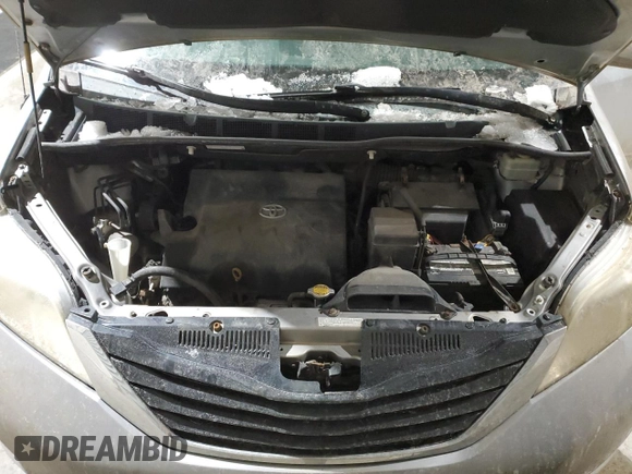 2011 Toyota Sienna LE AAS with VIN 5TDKK3DC3BS115071, listed as a Copart auction lot 46287965 with 160,187 mi miles and Salvage Title. Bid and sale history available at DreamBid. Image 12.