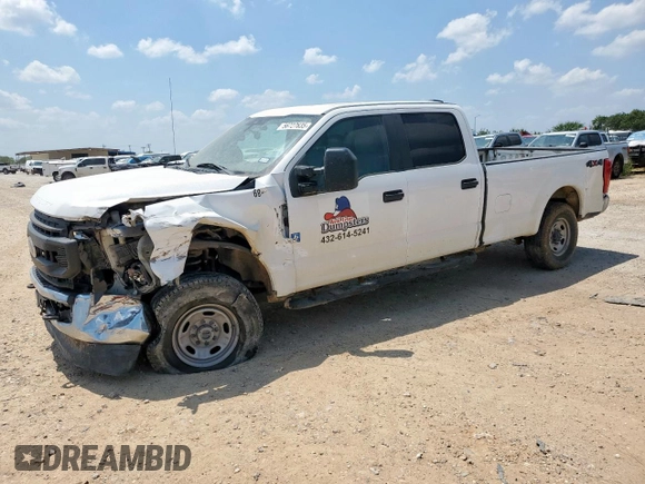 2021 Ford F-250 XL with VIN 1FT7W2B69MEC89060, listed as a Copart auction lot 56727635 with 221,612 mi miles and Salvage title. Bid and sale history available at DreamBid. Image 1.