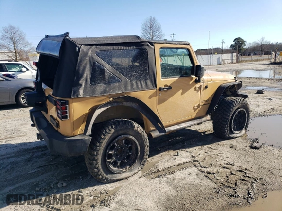 2013 Jeep Wrangler Sport with VIN 1C4AJWAG5DL638636, listed as a Copart auction lot 45197865 with 127,587 mi miles and Salvage title. Bid and sale history available at DreamBid. Image 3.