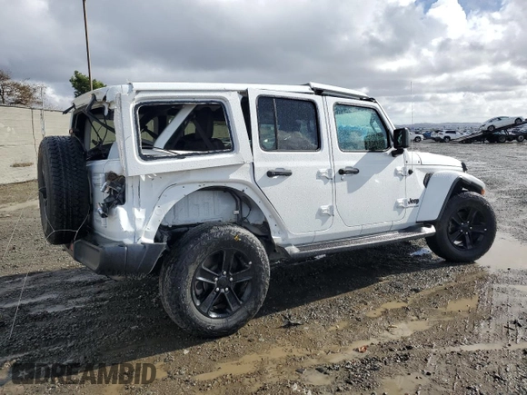 2023 Jeep Wrangler Sahara z VIN 1C4HJXEG5PW581632, wystawiony jako Copart lot #49170495 z przebiegiem 24 549 mil mil oraz Szkoda całkowita • Salvage title. Historia ofert i sprzedaży dostępna na DreamBid. Obrazek 3.