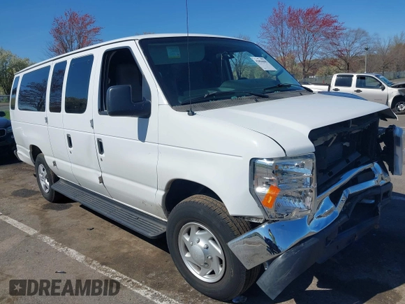 2013 Ford Econoline Passenger XL with VIN 1FBSS3BL0DDB34697, listed as a IAAI auction lot 42056699 with 180,788 mi miles. Bid and sale history available at carsss.com. Image 1.