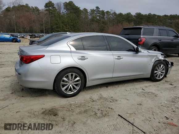 2015 Infiniti Q50 Premium with VIN JN1BV7AR3FM411834, listed as a Copart auction lot 48333555 with 129,346 mi miles and Salvage Title. Bid and sale history available at carsss.com. Image 3.